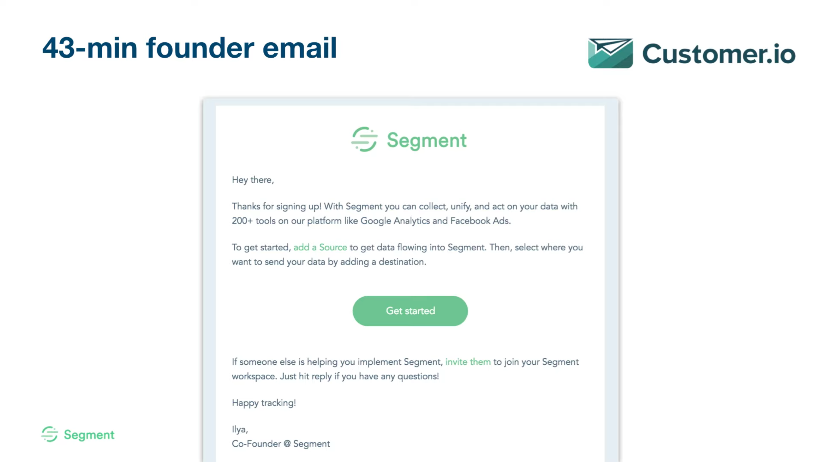 Segment's 43-minute founder email